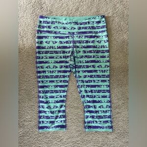 Zella women’s Purple and Green Leggings Performance Activewear